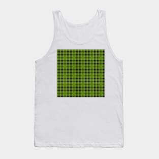 Spring Green Pixel Plaid Tank Top